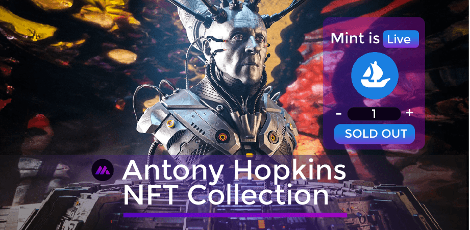 De NFT-collectie van Anthony Hopkins is snel uitverkocht