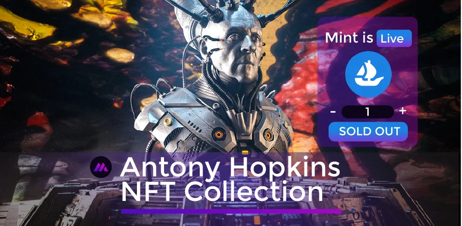Anthony Hopkins NFT Collection Sells Out in 7 Minutes