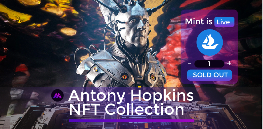 Anthony Hopkins NFT collectie uitverkocht in 7 minuten